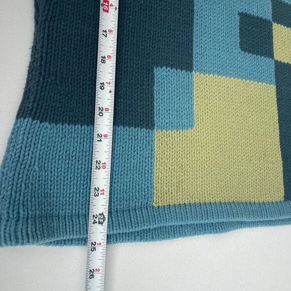 Brooks Brothers Womens Tank Top Knit Color Block Blue Green Cotton Blend Retro M - Picture 7 of 9